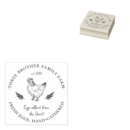 名前をカスタムするファミリーファーム | 生卵 ラバースタンプ (押印)