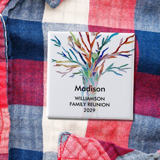 名前をカスタムするファミリ懇親会バッジ 缶バッジ