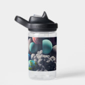 名前をカスタムするファンタジー宇宙子 ウォーターボトル (右面)