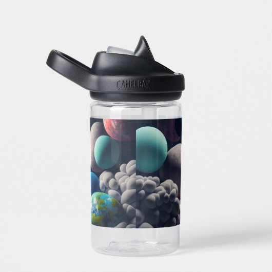 名前をカスタムするファンタジー宇宙子 ウォーターボトル (右面)