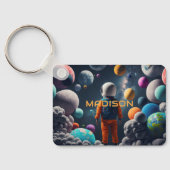 名前をカスタムするファンタジー宇宙子 キーホルダー (裏面)