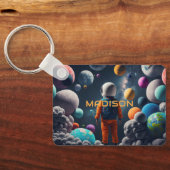 名前をカスタムするファンタジー宇宙子 キーホルダー (裏面)