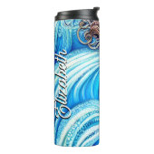 名前をカスタムするファンタジー海シーウェーブ女神 タンブラー (回転左)