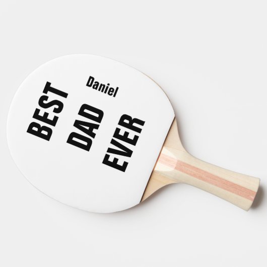名前をカスタムするファーザーズデイ誕生日最高のパパ 卓球ラケット (横)
