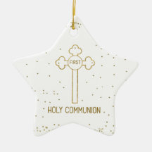 名前をカスタムするファーストホーリーコミュニオン金ゴールドルッククロス