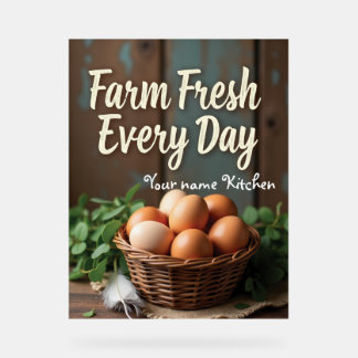 名前をカスタムするファームハウスキッチンデコル アクリルサイン