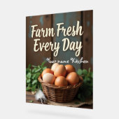 名前をカスタムするファームハウスキッチンデコル アクリルサイン (傾斜)