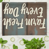 名前をカスタムするファームハウスキッチンリネン キッチンタオル (折り畳み)