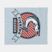 名前をカスタムするフィッシャーフリースブランケット フリースブランケット (正面(横))