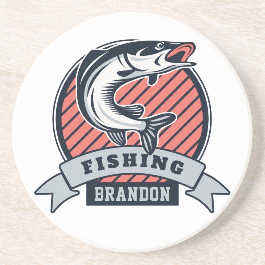 名前をカスタムするフィッシャー砂岩コースター コースター (正面)