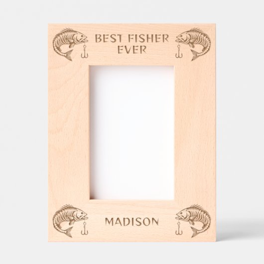 名前をカスタムするフィッシャー レーザー彫刻フレーム (正面)