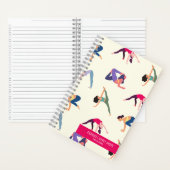 名前をカスタムするフィットネススポーツトレーカージャーナル ノートブック (内側)