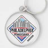 名前をカスタムするフィラデルフィア キーホルダー (正面)