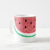 名前をカスタムするフェイクグリッター コーヒーマグカップ (正面左)