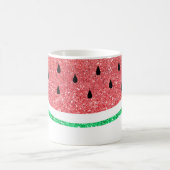 名前をカスタムするフェイクグリッター コーヒーマグカップ (中央)