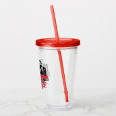 名前をカスタムするフェイクネオン1950のクラシック車庫 アクリルタンブラー (左)