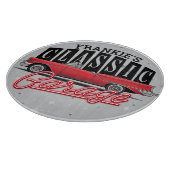 名前をカスタムするフェイクネオン1950のクラシック車庫 カッティングボード (角)