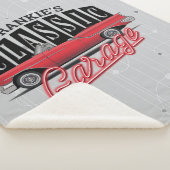 名前をカスタムするフェイクネオン1950のクラシック車庫 シェルパブランケット (3/4)