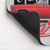 名前をカスタムするフェイクネオン1950のクラシック車庫 マウスパッド (コーナー)