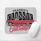 名前をカスタムするフェイクネオン1950のクラシック車庫 マウスパッド (マウス)
