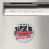 名前をカスタムするフェイクネオン1950のクラシック車庫 マグネット (インサイチュ (食洗機))