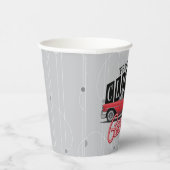 名前をカスタムするフェイクネオン1950のクラシック車庫 紙コップ (右)