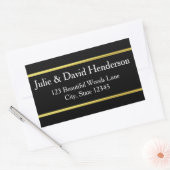 名前をカスタムするフェイク縁どアドレス 長方形シール (封筒)