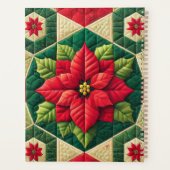 名前をカスタムするフェスティバルフローラパッチワークポインセチア プランナー手帳 (裏面)