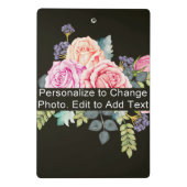 名前をカスタムするフォトアートワークスクールオフィスホーム ミニクリップボード (裏面)