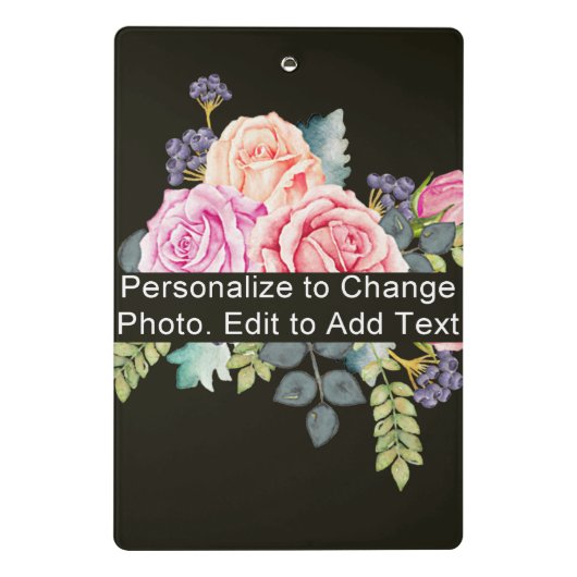 名前をカスタムするフォトアートワークスクールオフィスホーム ミニクリップボード (裏面)