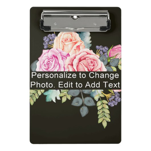 名前をカスタムするフォトアートワークスクールオフィスホーム ミニクリップボード (正面)