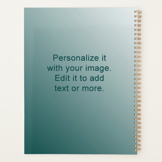 名前をカスタムするフォトアートワークスクールオフィス懸命カバー プランナー手帳 (裏面)