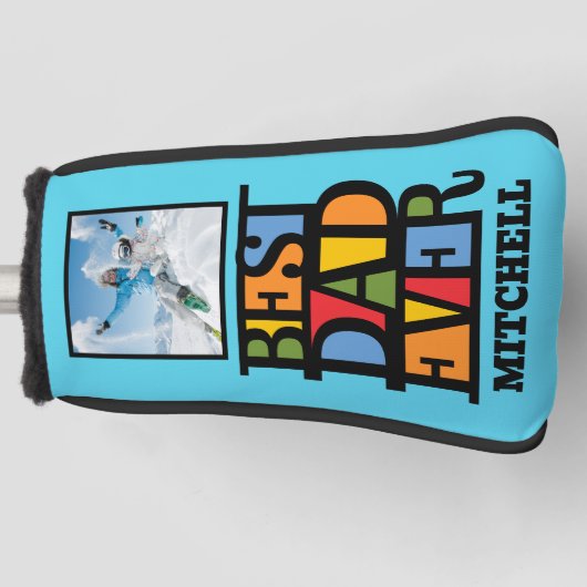 名前をカスタムするフォト最高のパパEVER ゴルフヘッドカバー (正面)