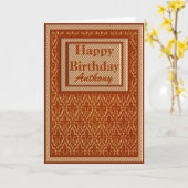 名前をカスタムするフォーマル誕生日カード カード (黄色い花)