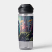 名前をカスタムするフクロウ林 ウォーターボトル (背面)