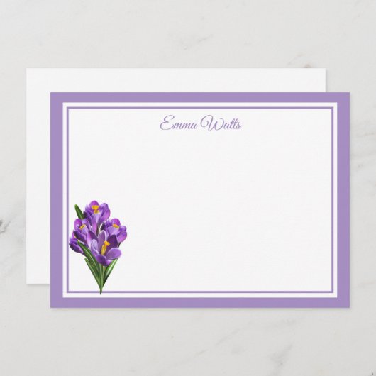 名前をカスタムするフラットノートカード ノートカード (正面/裏面)