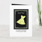 名前をカスタムするフラワーガール春イエロードレス 招待状 (裏面)