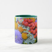 名前をカスタムするフラワーマグカップ – 選択スタイル&カラー マグカップ (中央)