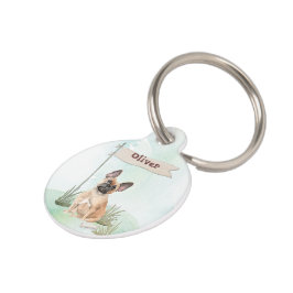 名前をカスタムするフランスのブルドッグペット ペット ネームタグ