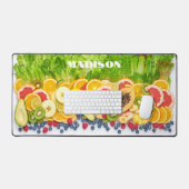 名前をカスタムするフルーツ&サラダ デスクマット (キーボード&マウス)