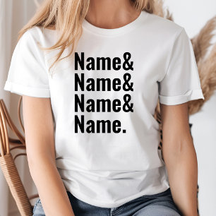 名前をカスタムするフレンドリスト女性男性パーソナライズされた Tシャツ