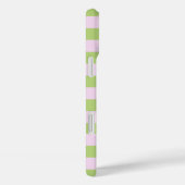 名前をカスタムするフローラウォーターカラーバラパステルストライプズ Case-Mate iPhoneケース (裏面 / 右)