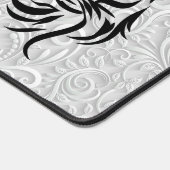 名前をカスタムするフローラキャットコンピュータデスクマット デスクマット (コーナー)