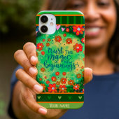 名前をカスタムするフローラグリーン新しい始まり Case-Mate iPhoneケース