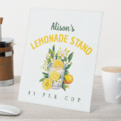 名前をカスタムするフローラサマーイエローレモネードスタンド 台座サイン (インサイチュ)