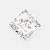 名前をカスタムするフローラナプキン スタンダードカクテルナプキン (角)