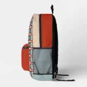 名前をカスタムするフローラ日本のパターン プリントバックパック (右)