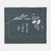 名前をカスタムするフローラ枠 フリースブランケット (正面(横))