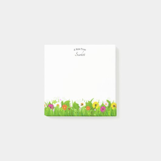 名前をカスタムするフローラ ポストイット (正面)