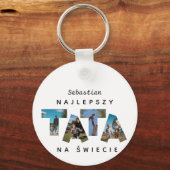 名前をカスタムするフーフォトNAJLEPSZY TATA NAシブジー キーホルダー (正面)